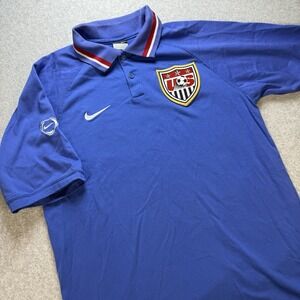 Vintage Nike Soccer Polo Shirt Mens Medium‎